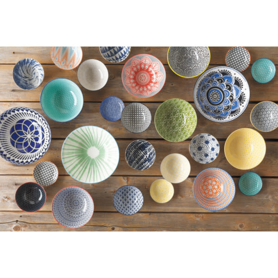 Coupe Stamped Bowl - Blue Dot