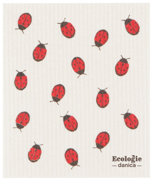 Swedish Dishcloth - Fly Away Ladybug