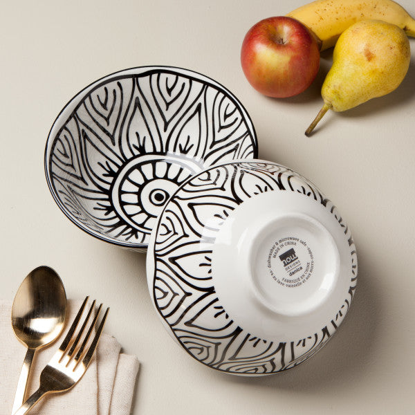 Stamped Bowl - Black Bloom