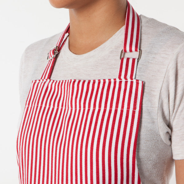 Chef Apron - Pinstripe Red