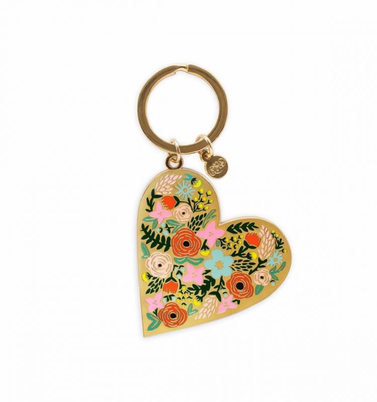 Rifle Paper Co Enamel Keychain - Floral Heart