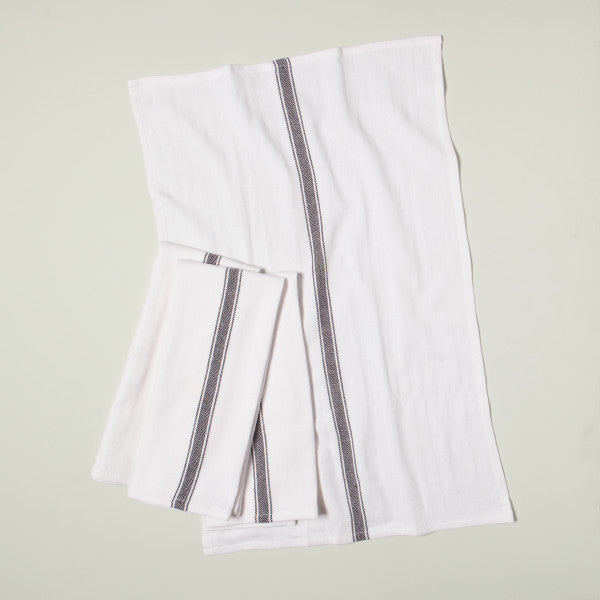 Brooklyn Stripe Towel Set - Black
