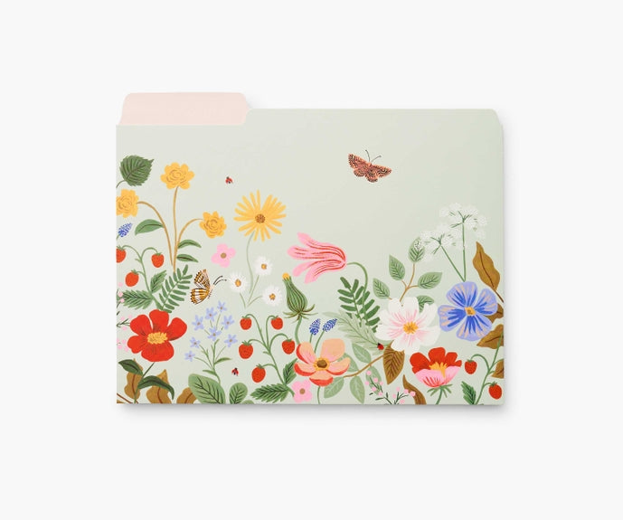 Rifle Paper Co File Folder Set - Strawberry Fields