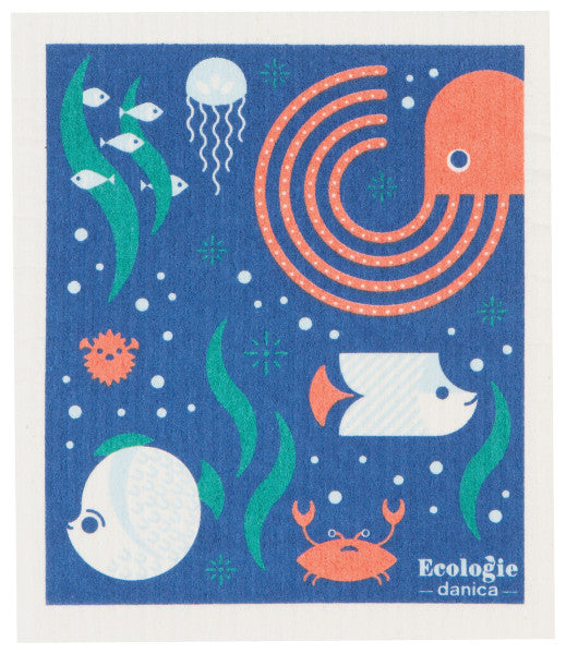 Swedish Dishcloth - Under the Waves