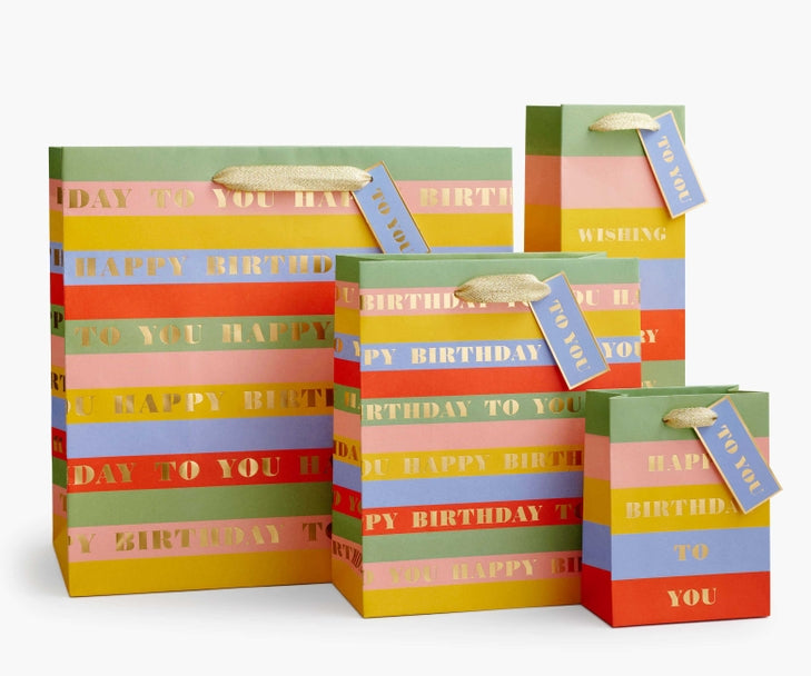 Rifle Paper Co Wine Gift Bag - Birthday Wishes