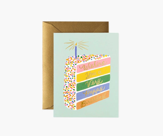 Rifle Paper Co Card - Cake Slice Birthday