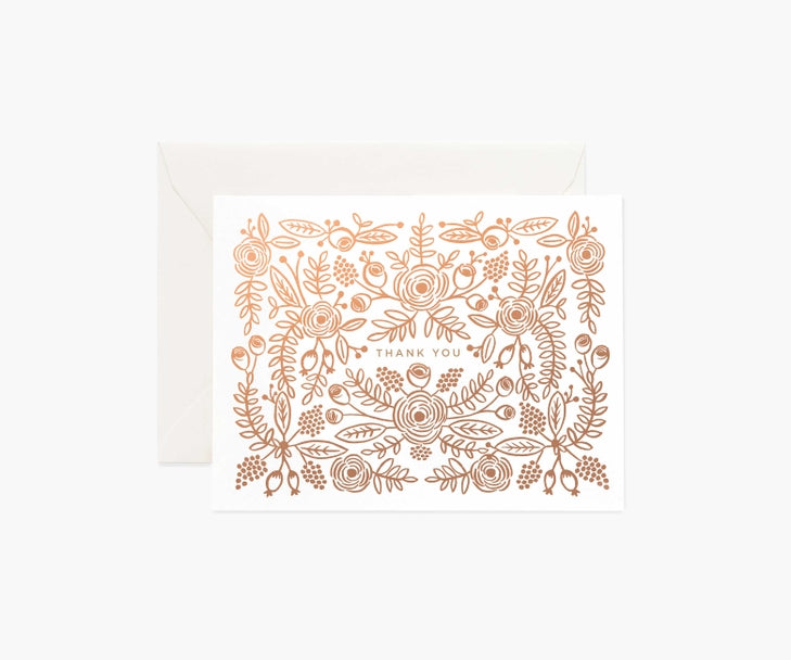 Rifle Paper Co Card - Rose Gold Thank You