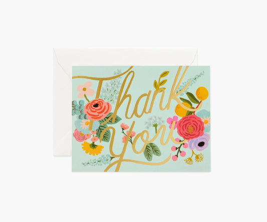 Rifle Paper Co Card - Mint Garden Thank You