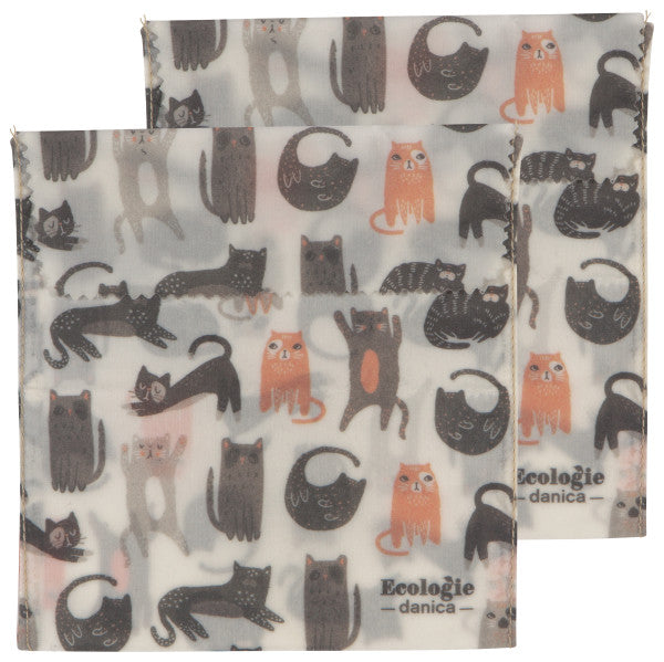 Sandwich Beeswax Wrap - Cats