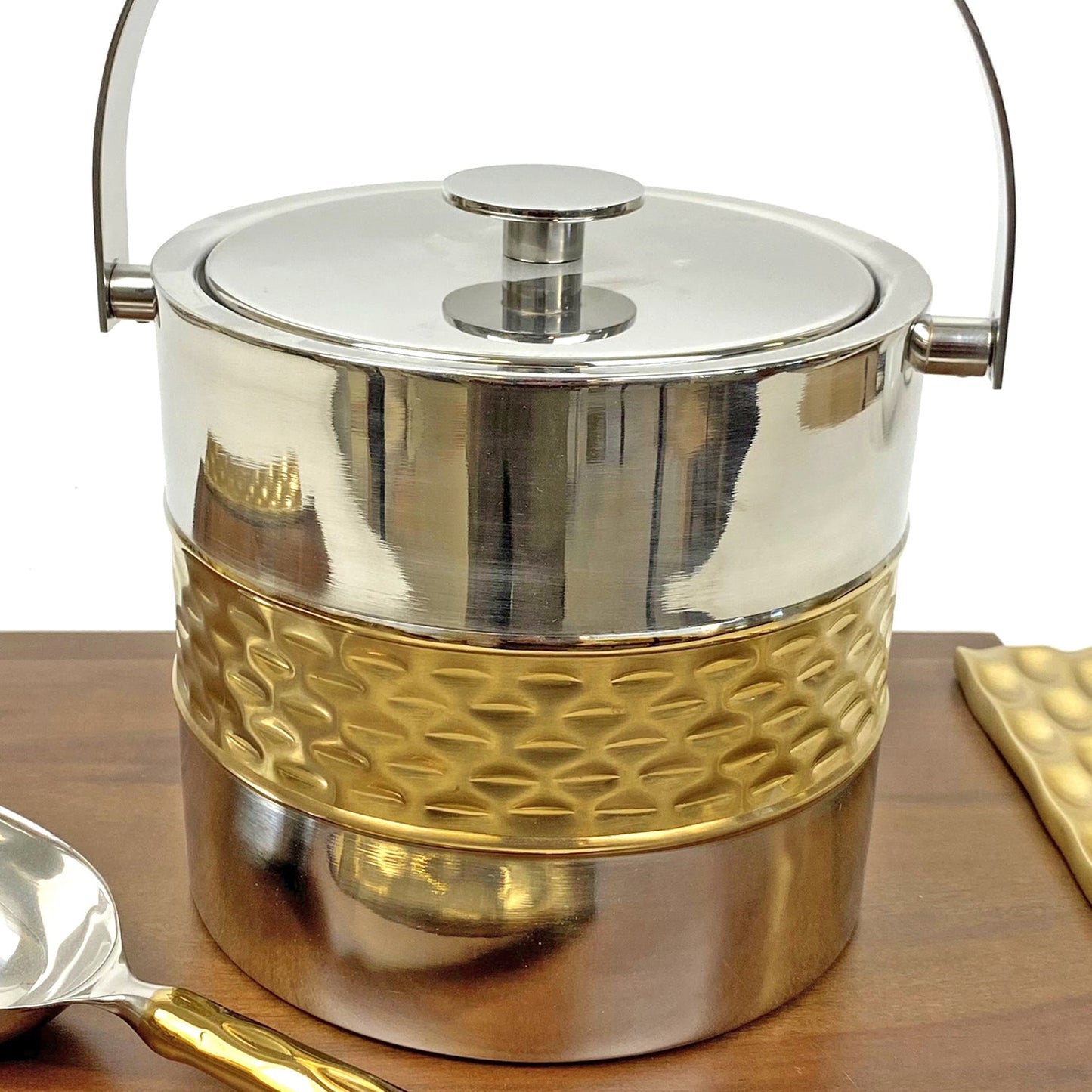 Truro Ice Bucket & Scoop Set - Gold