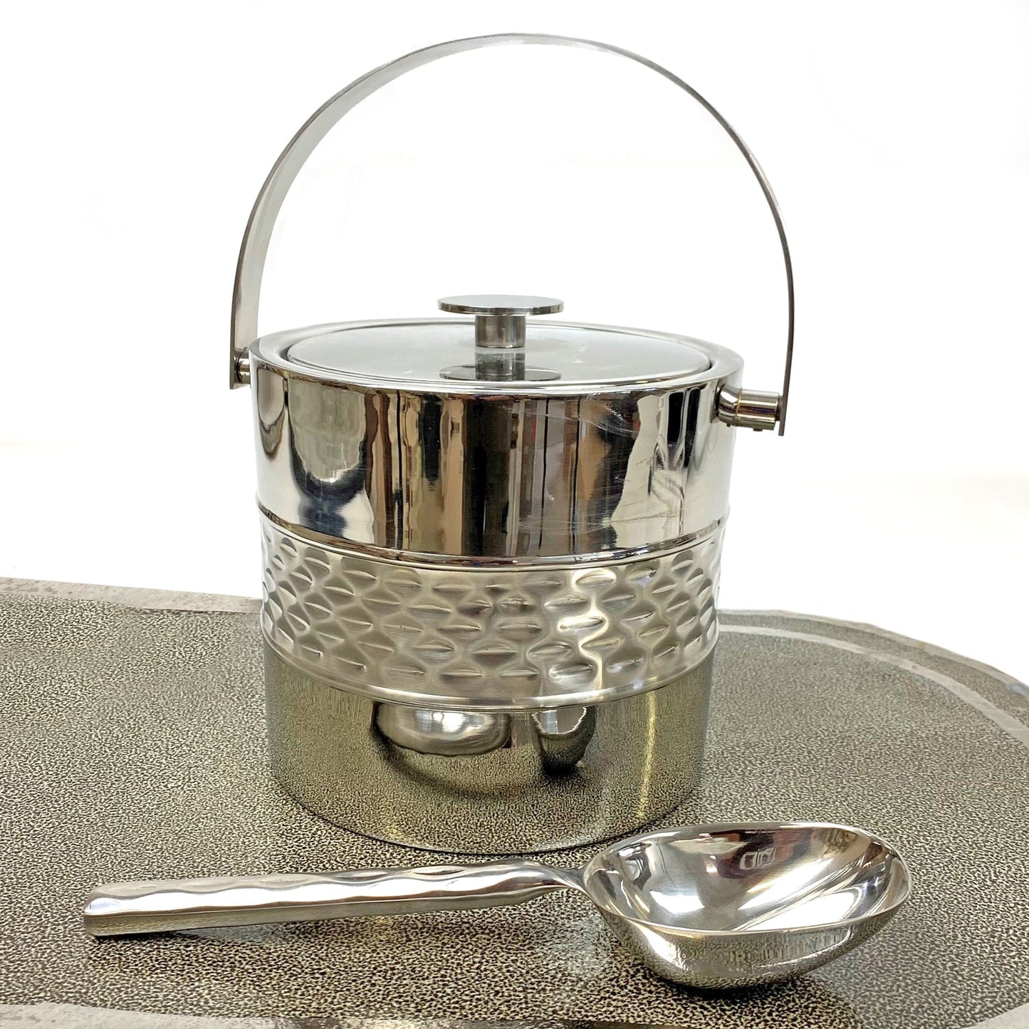 Truro Ice Bucket & Scoop Set - Platinum