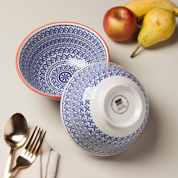 Stamped Bowl - Blue Cross