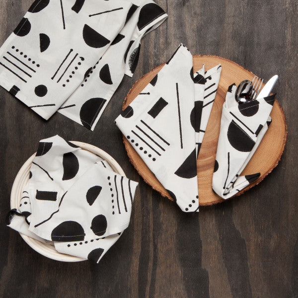 Block Print Napkins - Domino