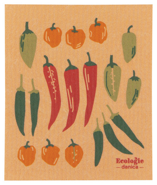 Swedish Dishcloth - Chili Peppers