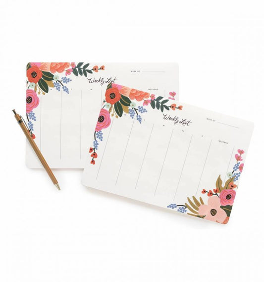 Rifle Paper Co Weekly Desk Pad - Lively Floral