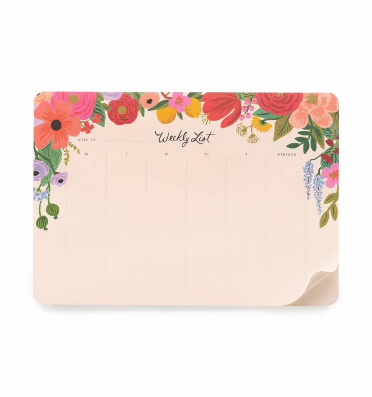 Rifle Paper Co Weekly Desk Pad - Garden Party