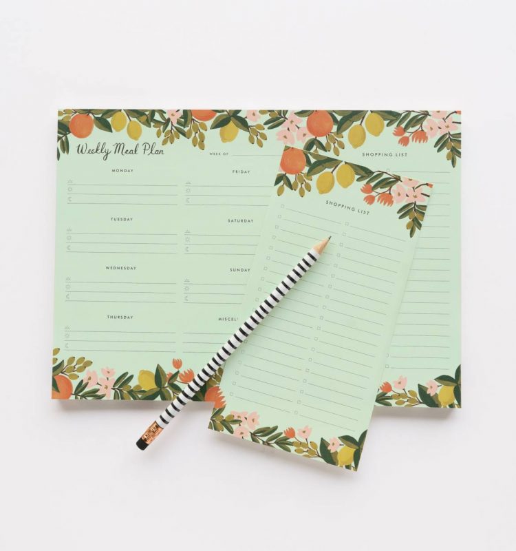 Rifle Paper Co Weekly Meal Planner - Citrus Floral