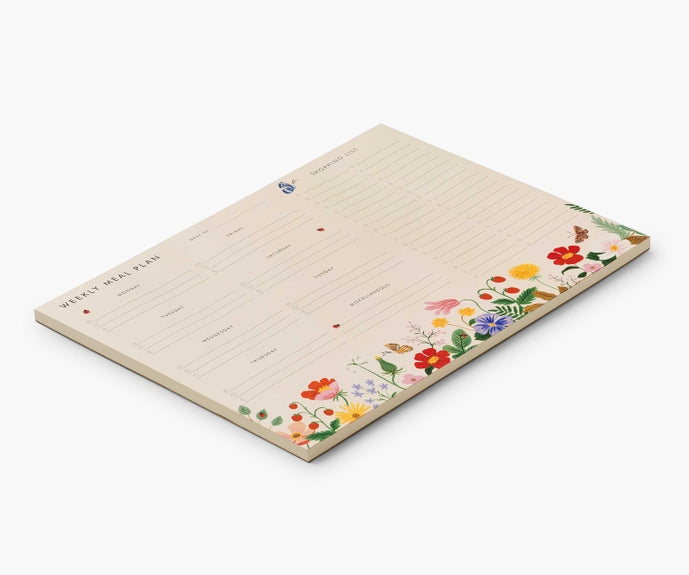 Rifle Paper Co Weekly Meal Planner - Strawberry Fields