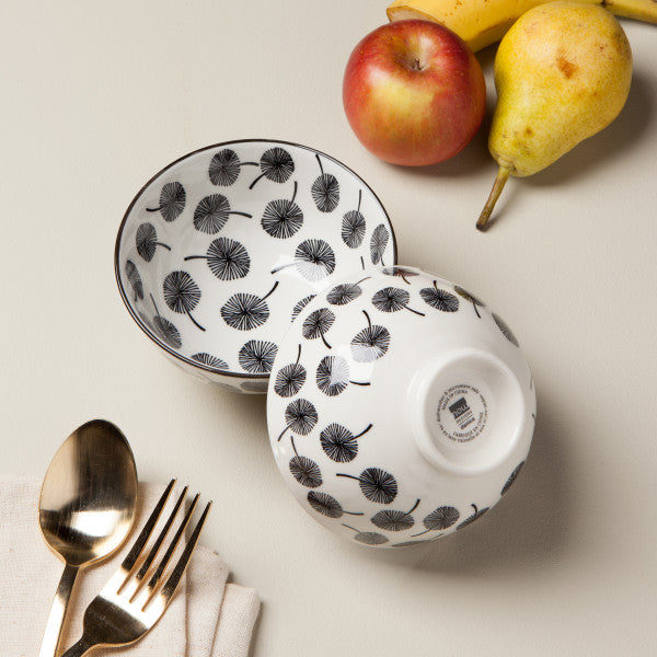 Coupe Stamped Bowl - Gray Dandelion