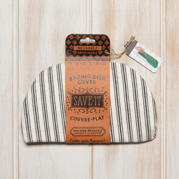 Baking Dish Cover - Ticking Stripe