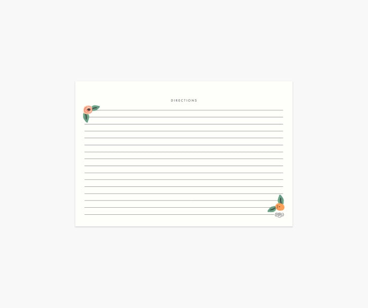 Rifle Paper Co Recipe Cards -  Kitchen Shelf