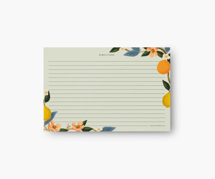 Rifle Paper Co Recipe Cards - Citrus Grove