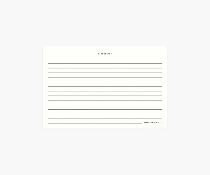 Rifle Paper Co Recipe Cards - Charcoal Spoon