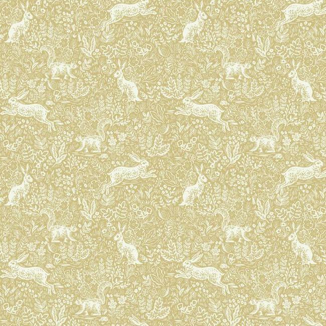 Rifle Paper Co Fable Wallpaper - Metallic Gold