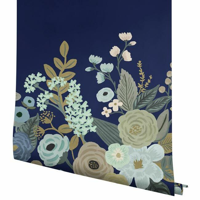 Rifle Paper Co Garden Party Wallpaper Mural - Navy