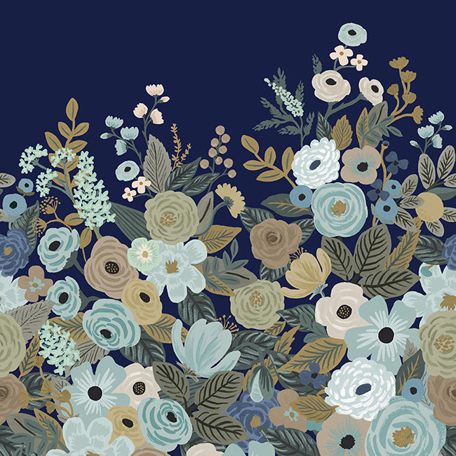 Rifle Paper Co Garden Party Wallpaper Mural - Navy