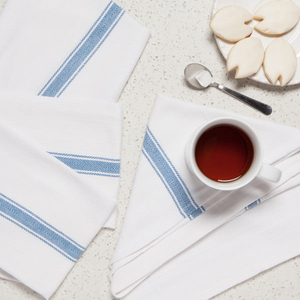 Brooklyn Stripe Towel - Delft Blue