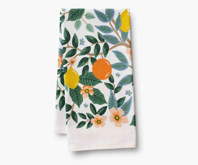 RIFLE PAPER CO. Bon Voyage Tea Towel, 28 L x 21 W, Add Color into Your  Kitchen with Vibrant Screen Printed Towels, Added Loop, Made from Cotton