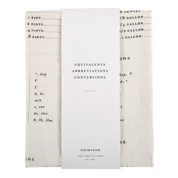 Tea Towel - Measures