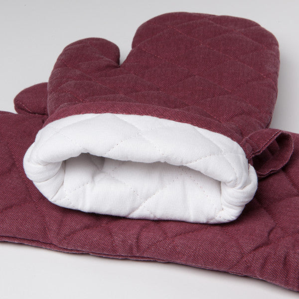 Pot Holder Oven Mitt Set - Wine