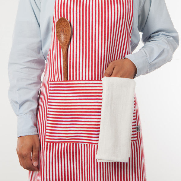 Chef Apron - Pinstripe Red