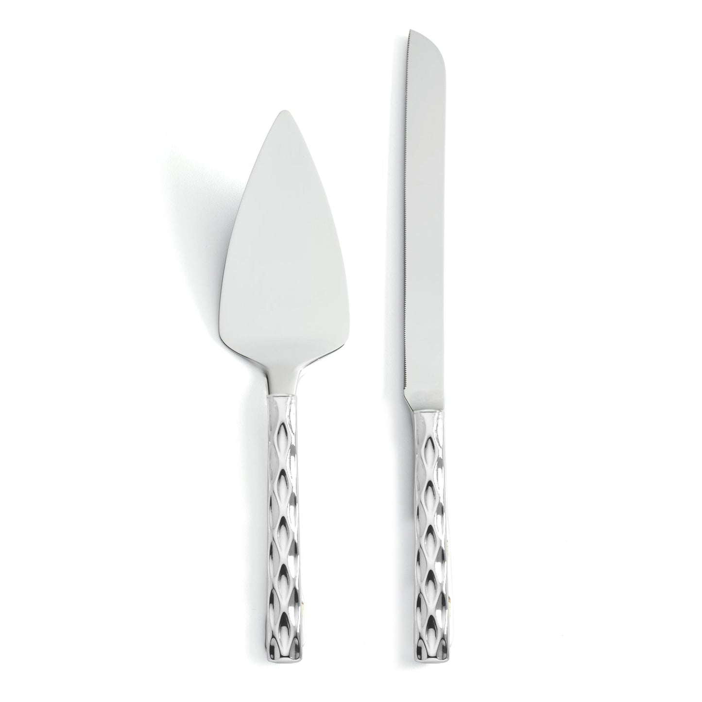 Truro Cake Knife & Server Set - Platinum