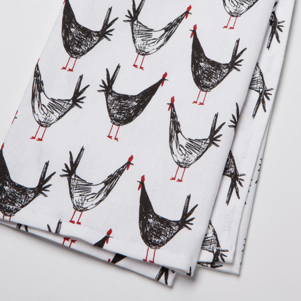 Chicken Scratch Tea Towel