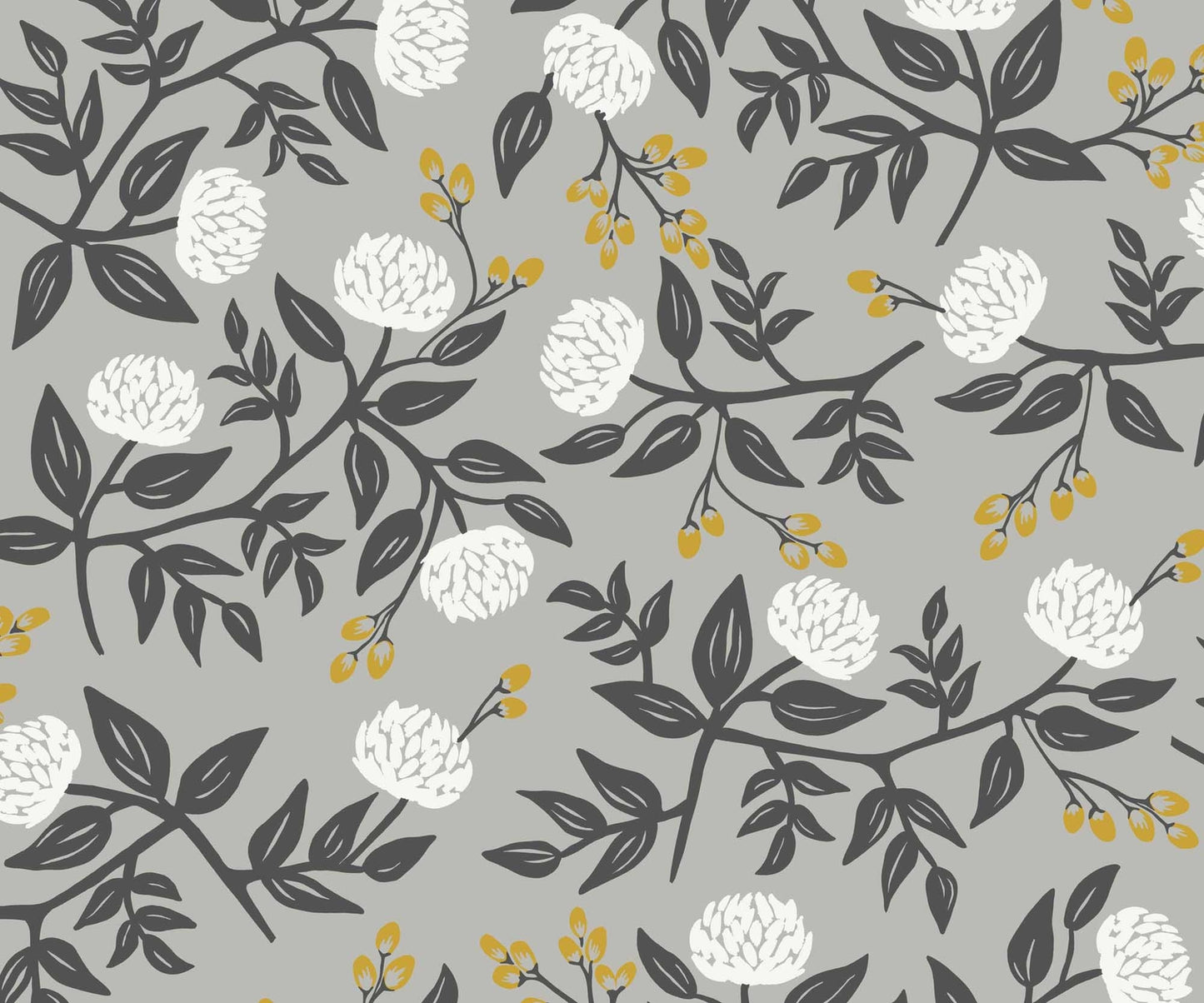 Rifle Paper Co Peonies Wallpaper - Grey