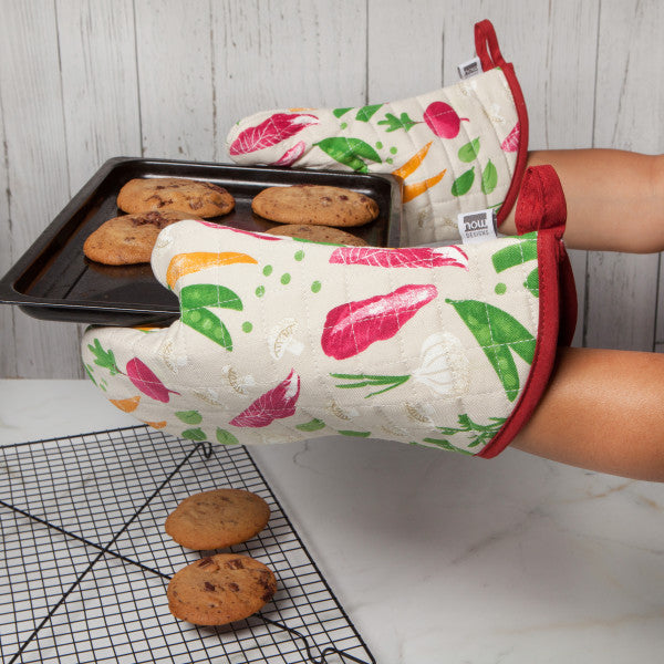 Pot Holder Oven Mitt Set - Veggies
