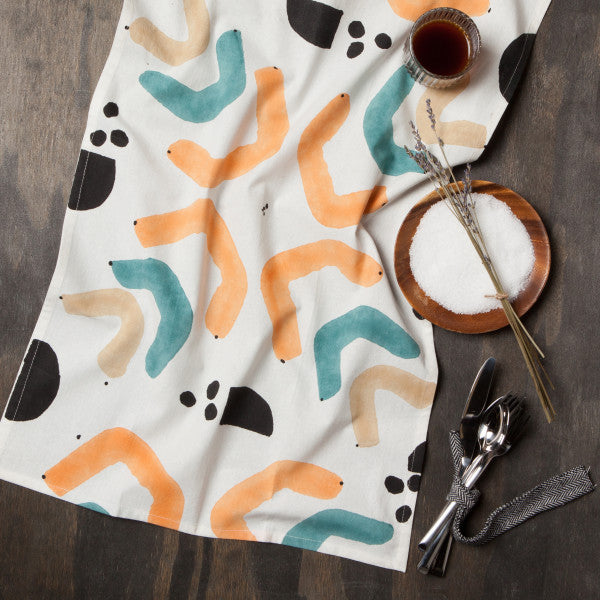 Block Print Echo Tea Towel