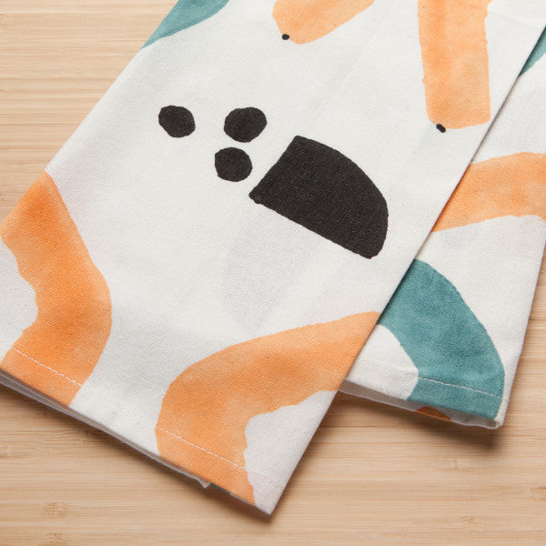 Block Print Echo Tea Towel