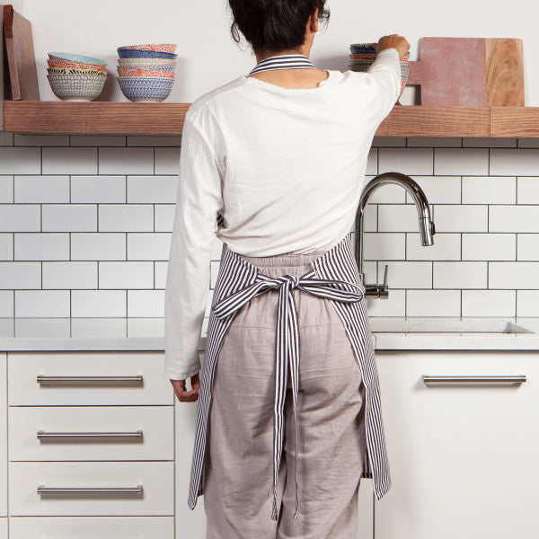 Chef Apron - Pinstripe Black