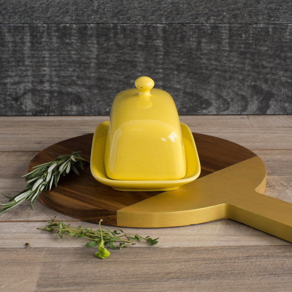 Rectangle Butter Dish - Lemon