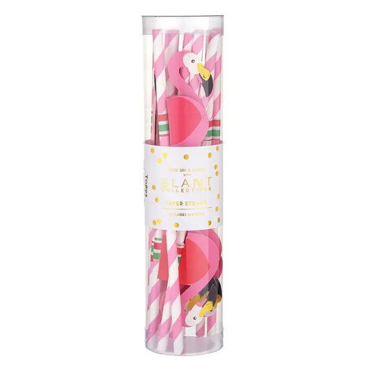 Paper Straw Set - Flamingo