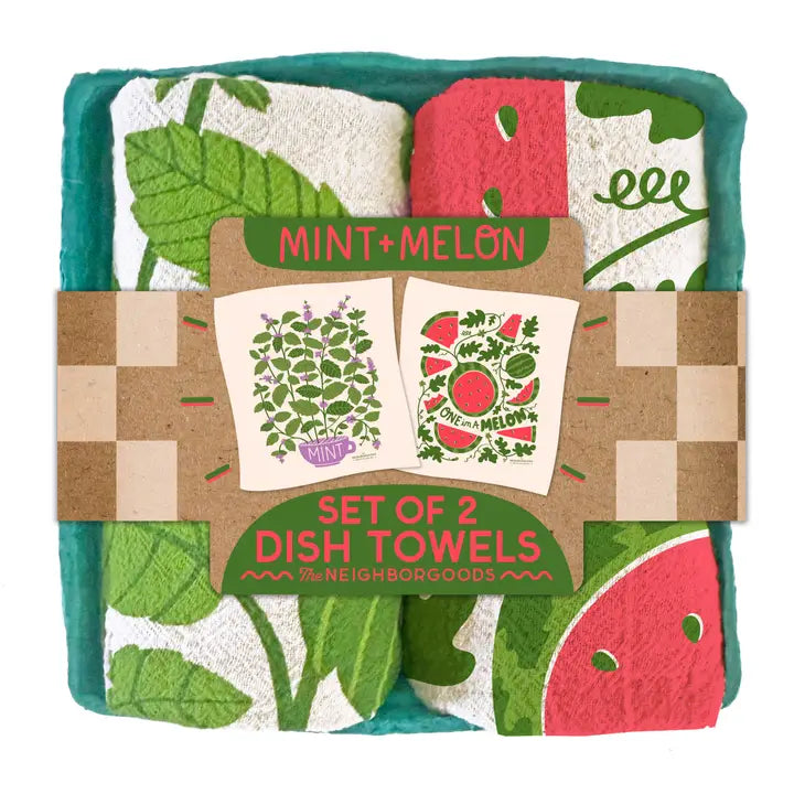Mint & Melon Tea Towel Set