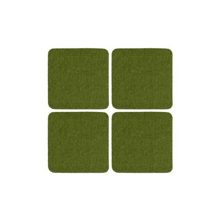 Graf Square Coaster Pack - Loden Green