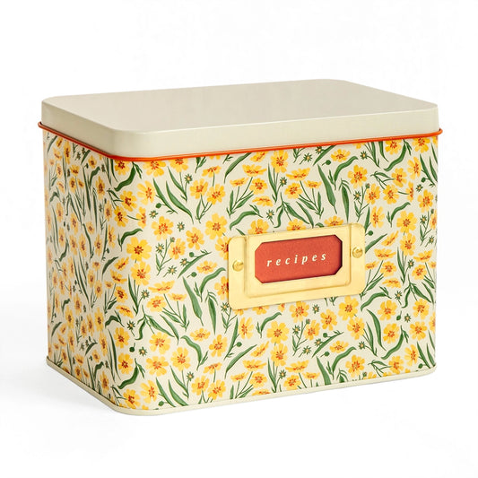 Tin Recipe Box - Goldenmane