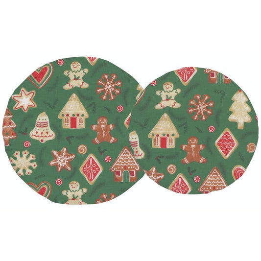 Bowl Cover Set of 2 - Christmas Cookies