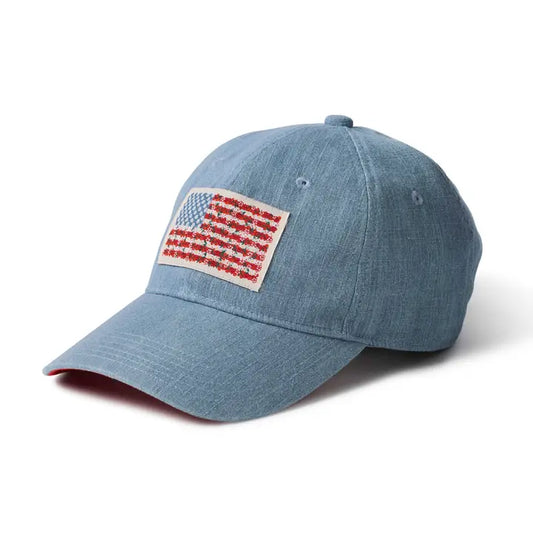 Rifle Paper Co Baseball Cap - Americana Denim