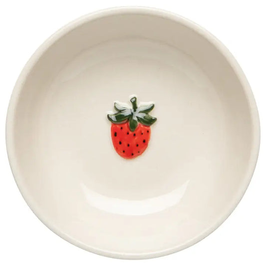 Strawberry Embossed Pinch Bowl